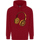 Donut Headphones Music DJ DJing Funny Childrens Kids Hoodie Red