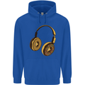 Donut Headphones Music DJ DJing Funny Childrens Kids Hoodie Royal Blue