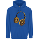 Donut Headphones Music DJ DJing Funny Childrens Kids Hoodie Royal Blue