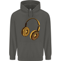 Donut Headphones Music DJ DJing Funny Childrens Kids Hoodie Storm Grey