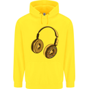 Donut Headphones Music DJ DJing Funny Childrens Kids Hoodie Yellow