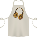 Donut Headphones Music DJ DJing Funny Cotton Apron 100% Organic Natural