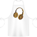 Donut Headphones Music DJ DJing Funny Cotton Apron 100% Organic White