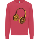 Donut Headphones Music DJ DJing Funny Kids Sweatshirt Jumper Heliconia