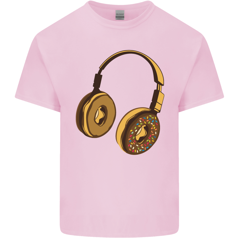 Donut Headphones Music DJ DJing Funny Kids T-Shirt Childrens Light Pink