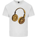 Donut Headphones Music DJ DJing Funny Kids T-Shirt Childrens White