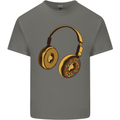 Donut Headphones Music DJ DJing Funny Mens Cotton T-Shirt Tee Top Charcoal