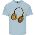 Donut Headphones Music DJ DJing Funny Mens Cotton T-Shirt Tee Top Light Blue