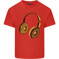 Donut Headphones Music DJ DJing Funny Mens Cotton T-Shirt Tee Top Red