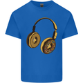 Donut Headphones Music DJ DJing Funny Mens Cotton T-Shirt Tee Top Royal Blue