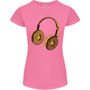 Donut Headphones Music DJ DJing Funny Womens Petite Cut T-Shirt Azalea