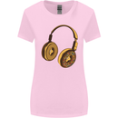 Donut Headphones Music DJ DJing Funny Womens Wider Cut T-Shirt Light Pink