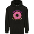 Donut Stress Funny Don't Stress Yoga Joke Childrens Kids Hoodie Black