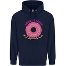 Donut Stress Funny Don't Stress Yoga Joke Childrens Kids Hoodie Navy Blue