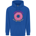Donut Stress Funny Don't Stress Yoga Joke Childrens Kids Hoodie Royal Blue