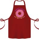 Donut Stress Funny Don't Stress Yoga Joke Cotton Apron 100% Organic Maroon