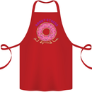 Donut Stress Funny Don't Stress Yoga Joke Cotton Apron 100% Organic Red