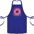 Donut Stress Funny Don't Stress Yoga Joke Cotton Apron 100% Organic Royal Blue