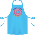 Donut Stress Funny Don't Stress Yoga Joke Cotton Apron 100% Organic Turquoise