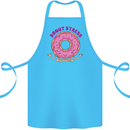Donut Stress Funny Don't Stress Yoga Joke Cotton Apron 100% Organic Turquoise