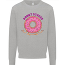 Donut Stress Funny Don't Stress Yoga Joke Kids Sweatshirt Jumper Sports Grey