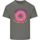 Donut Stress Funny Don't Stress Yoga Joke Kids T-Shirt Childrens Charcoal