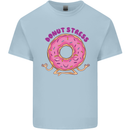 Donut Stress Funny Don't Stress Yoga Joke Kids T-Shirt Childrens Light Blue