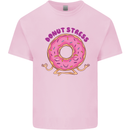 Donut Stress Funny Don't Stress Yoga Joke Kids T-Shirt Childrens Light Pink