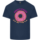 Donut Stress Funny Don't Stress Yoga Joke Kids T-Shirt Childrens Navy Blue