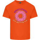 Donut Stress Funny Don't Stress Yoga Joke Kids T-Shirt Childrens Orange
