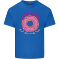 Donut Stress Funny Don't Stress Yoga Joke Kids T-Shirt Childrens Royal Blue