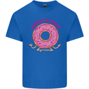 Donut Stress Funny Don't Stress Yoga Joke Kids T-Shirt Childrens Royal Blue