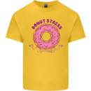 Donut Stress Funny Don't Stress Yoga Joke Kids T-Shirt Childrens Yellow