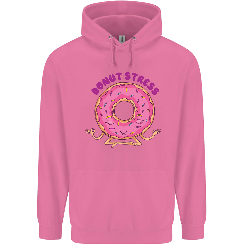 Donut Stress Funny Don't Stress Yoga Joke Mens 80% Cotton Hoodie Azelea