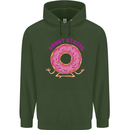 Donut Stress Funny Don't Stress Yoga Joke Mens 80% Cotton Hoodie Forest Green
