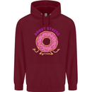 Donut Stress Funny Don't Stress Yoga Joke Mens 80% Cotton Hoodie Maroon