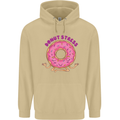 Donut Stress Funny Don't Stress Yoga Joke Mens 80% Cotton Hoodie Sand