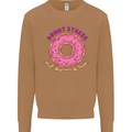 Donut Stress Funny Don't Stress Yoga Joke Mens Sweatshirt Jumper Caramel Latte
