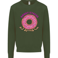 Donut Stress Funny Don't Stress Yoga Joke Mens Sweatshirt Jumper Forest Green