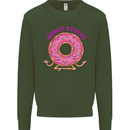Donut Stress Funny Don't Stress Yoga Joke Mens Sweatshirt Jumper Forest Green