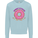 Donut Stress Funny Don't Stress Yoga Joke Mens Sweatshirt Jumper Light Blue