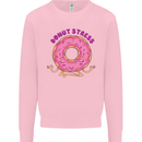 Donut Stress Funny Don't Stress Yoga Joke Mens Sweatshirt Jumper Light Pink