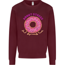 Donut Stress Funny Don't Stress Yoga Joke Mens Sweatshirt Jumper Maroon