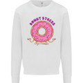 Donut Stress Funny Don't Stress Yoga Joke Mens Sweatshirt Jumper White