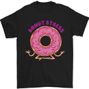 Donut Stress Funny Don't Stress Yoga Joke Mens T-Shirt Cotton Gildan Black