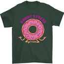 Donut Stress Funny Don't Stress Yoga Joke Mens T-Shirt Cotton Gildan Forest Green