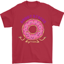 Donut Stress Funny Don't Stress Yoga Joke Mens T-Shirt Cotton Gildan Red