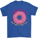Donut Stress Funny Don't Stress Yoga Joke Mens T-Shirt Cotton Gildan Royal Blue
