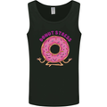 Donut Stress Funny Don't Stress Yoga Joke Mens Vest Tank Top Black