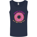 Donut Stress Funny Don't Stress Yoga Joke Mens Vest Tank Top Navy Blue